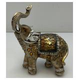 Small Ornate Vintage Elephant With Chromed Ears And More 4 3/4" x 6"