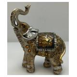 Small Ornate Vintage Elephant With Chromed Ears And More 4 3/4" x 6"