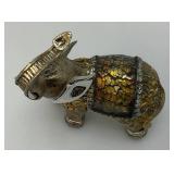 Small Ornate Vintage Elephant With Chromed Ears And More 4 3/4" x 6"