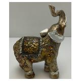 Small Ornate Vintage Elephant With Chromed Ears And More 4 3/4" x 6"