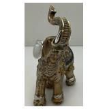 Small Ornate Vintage Elephant With Chromed Ears And More 4 3/4" x 6"