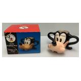 Collectible Mickey & Co. GOOFY & PLUTO Sculpted Mugs New Old Stock