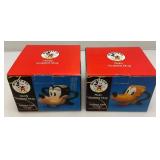 Collectible Mickey & Co. GOOFY & PLUTO Sculpted Mugs New Old Stock