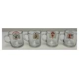 Collectible Disney Mickey Mouse Glass Mugs Including Steamboat Willie & More