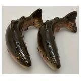 Vintage Collectible Trout Salt & Pepper Shakers In Original Plastic