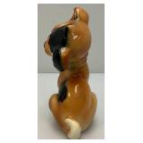 Vintage MCM Royal Copley Sitting Puppy Figurine 8 1/2" Tall