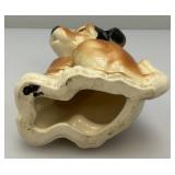 Vintage MCM Royal Copley Sitting Puppy Figurine 8 1/2" Tall
