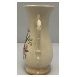 Vintage MCM Royal Copley Hand Painted Floral Vase 8"