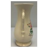 Vintage MCM Royal Copley Hand Painted Floral Vase 8"