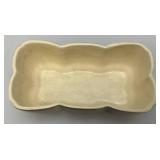 Vintage MCM Royal Copley Rectangular Fluted Planter Green Purple With Foil Label 2 3/4" x 4" x 7 1/2"