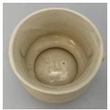Vintage MCM Royal Copley Pedestal Planter Vase With Handles Floral Design On Front4" x 4" x 4 3/4"