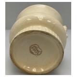 Vintage MCM Royal Copley Pedestal Planter Vase With Handles Floral Design On Front4" x 4" x 4 3/4"
