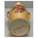 Vintage MCM Royal Copley 6 1/2" Tall Vase Peachy Beige