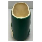 Vintage MCM Royal Copley Riddle Planter/Vase Oblong Green/White 3" x 3 3/4" x 7 1/2"