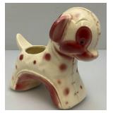 Vintage MCM Royal Copley Stuffed Animal Series Stretch Pink Poka Dot Lamb 3 1/2" x 5 3/4" x 5 3/8"