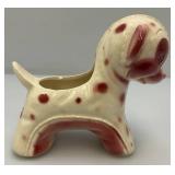 Vintage MCM Royal Copley Stuffed Animal Series Stretch Pink Poka Dot Lamb 3 1/2" x 5 3/4" x 5 3/8"