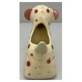 Vintage MCM Royal Copley Stuffed Animal Series Stretch Pink Poka Dot Lamb 3 1/2" x 5 3/4" x 5 3/8"