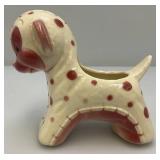 Vintage MCM Royal Copley Stuffed Animal Series Stretch Pink Poka Dot Lamb 3 1/2" x 5 3/4" x 5 3/8"