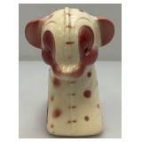 Vintage MCM Royal Copley Stuffed Animal Series Stretch Pink Poka Dot Lamb 3 1/2" x 5 3/4" x 5 3/8"