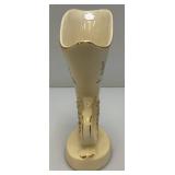 Vintage MCM Royal Copley Ceramic Cornucopia Horn Of Plenty Vase Planter With Gold Trim 8"