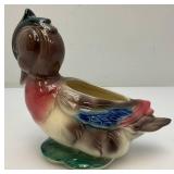 Vintage MCM Royal Copley Multicolored Mallard Duck Planter 3 1/2" x 7" x 8"