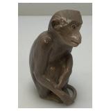 Vintage B & G Miniature Monkey Figurine 3" (Small Chip On Head)