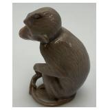 Vintage B & G Miniature Monkey Figurine 3" (Small Chip On Head)