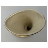 Vintage MCM Royal Copley Ceramic Cornucopia Horn Of Plenty Vase Planter With Gold Trim 8"