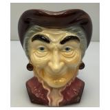 Vintage MCM Royal Copley Colonial Woman Wall Pocket Head Vase 8"