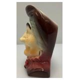 Vintage MCM Royal Copley Colonial Woman Wall Pocket Head Vase 8"