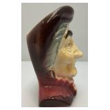 Vintage MCM Royal Copley Colonial Woman Wall Pocket Head Vase 8"