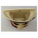 Vintage MCM Royal Copley Colonial Man Wall Pocket Head Vase 8"