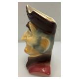 Vintage MCM Royal Copley Colonial Man Wall Pocket Head Vase 8"