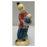 Vintage MCM Royal Copley Oriental Boy With Jug Figurine 8"