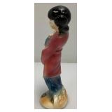Vintage MCM Royal Copley Oriental Girl With Jug Figurine With Foil Label 8"