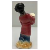 Vintage MCM Royal Copley Oriental Girl With Jug Figurine With Foil Label 8"