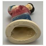 Vintage MCM Royal Copley Oriental Girl With Jug Figurine With Foil Label 8"