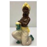 Vintage MCM Royal Copley Blackamoor Dancing Drum Player 8.5" Collectible Figurine