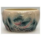 Vintage MCM Royal Copley Blue/Pink Raised Fish Planter 3 1/4" x 3 1/2" x 6"