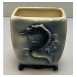 Vintage MCM Royal Copley Vase/Planter With Raised Dragon Design 3 1/4" x 4.5" x 5.5"