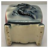 Vintage MCM Royal Copley Vase/Planter With Raised Dragon Design 3 1/4" x 4.5" x 5.5"