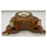 Vintage Ornate Ceramic Mantle Clock Baroque Style 11"