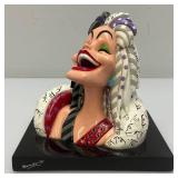 DISNEY Showcase Collection Britto "CRUELLA BUST" New In Box