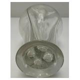 Midcentury French 4 Chamber Glass Decanter 10 1/2" Tall