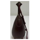 Antique Japanese Bronze Eggplant Shaped Hand Bell 5 3/8"