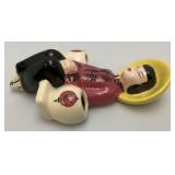Vintage WEIL WARE California Art Pottery Asian Girl Wall Pocket Planter 10"