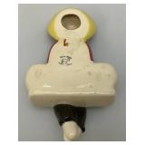 Vintage WEIL WARE California Art Pottery Asian Girl Wall Pocket Planter 10"