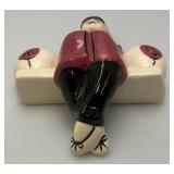 Vintage WEIL WARE California Art Pottery Asian Girl Wall Pocket Planter 8.5"