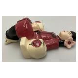 Vintage WEIL WARE California Art Pottery Asian Girl Wall Pocket Planter 8.5"
