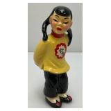 Vintage Collectible Ceramic Arts Sudio Asian Girl Figurine 6"